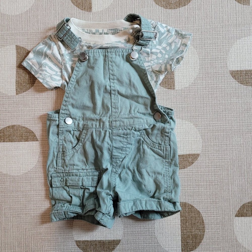 Baby overalls and t-shirt